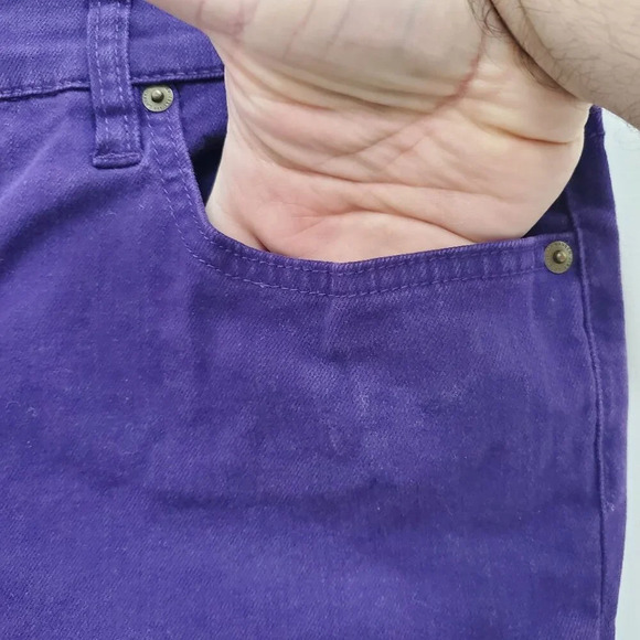 Lauren Ralph Lauren Modern Straight Woman's Vintage Purple‎ Denim Jeans Plus 14 - Picture 2 of 6